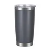 20 oz Araba bardak Paslanmaz Çelik Tumblers Bardaklar Vakum Yalıtımlı Seyahat Kupa Metal Su Şişesi Bira Kahve Kapaklı Kupalar 18 Renkler