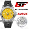 2020 GF V2 SeaWolf A1733110 / I519-200S ETA A2824 Автоматические мужские часы Желтый циферблат Номер маркеры Черный резиновый Лучший издание PTBL PureTime A18