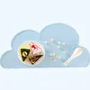 Sublimation Silicone Cloud Shape Placemat Kids Plate Mat Food Grade Silicone Table Pad Waterproof heat insulation Kitchen gadget Easy Cleaning