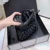 Designer- Fashion Balck Leather and Nylon Shoulder Bag Crossbody Chain Strap Women Shoulders Bags Crochet Handbags Totes