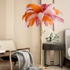 Ceiling Lights Nordic Ostrich Feather Floor Lamp Stand Light Copper Modern Interior Lighting Decor Home Luminaria