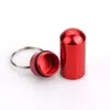 48 * 17mm aluminium pil doos case fles houder container sleutelhanger sleutelhanger sleutelhanger opslag jar wb3098