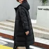 Vrouwen parka's winter aankomst oversized capuchon jas vrouwelijk Koreaanse grote zak vaste katoenpadded lange jas 201201