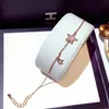 Lovely cute diamond zirconia star charms fashion ins luxury designer link chain bracelet for woman girls