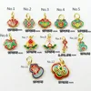 5 pz Cinese Lucky Placer oro Ciondolo Smalto Cloisonne Charms FAI DA TE Gioielli Che Fanno Forniture Collana Braccialetto Cavigliera Accessori Commercio All'ingrosso