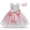 Одежда для маленьких девочек, платье-пачка для девочек на день рождения, свадебное платье, красное рождественское платье, вечернее платье, платья принцессы для девочки LJ201221