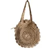 2020 Boheemse rietje voor vrouwen Big Circle Beach Handtassen Zomer Vintage Rattan Bag Handgemaakte Kinted Travel Bags XS 523