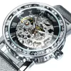 WINNER Official Fashion Skeleton Men Watches Silver Top Brand Luxury Mechanical Mesh Strap Crystal Iced Out Ultra Thin Ladies 20113902292