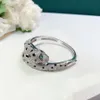 Panthere Bangle Diamonds 18 K Gold Never Fade Oficjalna replika biżuteria Najwyższa jakość Luksusowa marka DWA GEAR BANKUS Klasyczny styl Bransoletka