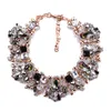 Indian Statement Choker Necklace Women Luxury Crystal Rhinestone Big Bib Necklace Femme Boho Ethnic Large Collar Necklace