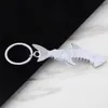 Otwieracz do butelek Brelok Shark Dostosowany Shark Stopu cynku Butelki Piwo Otwieracz Keychain Kobiety Mężczyźni Kluczowe Pierścionki Narzędzia kuchenne ZZC3906