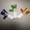 Schieben Sie Glasschüsseln, bunte Schneeflocken-Filterschüssel mit Wabensieb, 10 mm, 14 mm, 18 mm, männlich, berauschende Glasschüssel, Bong-Schüssel für Glasbongs, Bohrinseln