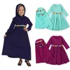 Two sets Traditional Flower Kids clothing Fashion Child Abaya Muslim Girl dress jilba abaya islamic Children hijab dresses8329849