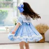 Baby meninas roupas espanholas crianças lolita princesa vestido de baile para menina aniversário Batismo vestidos de festa infantil fn012 g1218