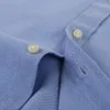 メンズロングスリーブオックス格子縞のカジュアルシャツフロントパッチチェストポケットレギュラーフィットバットタウンカラー太いワークシャツ220721