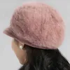 MAERSHEI Women's winter cotton hat knit middle-aged retro woman plus velvet warm mother rabbit wool cap 211229