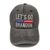 Давайте поехать Брэндон вышивную бейсболку промытой хлопчатобумажной папой шляпу весна лето осень зимние колпачки