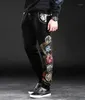 Men's Pants Wholesale- The Embroidery Japanese Designer Autumn And Winter Personality Fashion Brand Casual Trousers Design KY90901