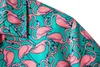 Stylish Flamingo Print Hawaiian Aloha Shirt Men Summer Short Sleeve Beach Shirts Mens Holiday Party Semesterkläder 220218321o