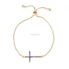 18K Diamond Diamond Shell Cross Bracelet Zircão Pull Ajusta Mulheres Bracelets Charme Jóias de moda Will e Sandy Gift