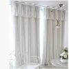 Fransk Fönster Bay Sheer Gardiner Avslutad produkt Specialpris Pure Color Lace Living Room Cloth Bedroom Koreansk gardin
