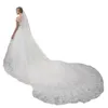 Lyxiga brudslöjor Lång Lace Appliques pärlor Bröllopsbröllop Bröllop Tulle Veil Bröllop Tillbehör 3m Populär Lace Bröllop Sjal