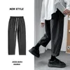 Privathinker Korean Men's Striped Harem Pants Streetwear Manカジュアルルーズズボン日本人男性ブラックグレーパンツプラスサイズ264D