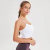 Yoga Tank Indoor Sport Bra Fitness Vest Gym Clothes Women Padded Running Tee Tops Half Strap Workout Athletic Wear Ryt9