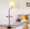 フロアライトシンプルリビングルームシェルフランプノルディックスタディ寝室クリエイティブ垂直ランプ