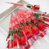 Zeeproos Zeepbloemblaadje voor Bruiloft Valentijnsdag Moederdag Leraar Dag Gift Decoratie Rose Flower Party Gunst T10I50