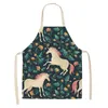 Хлопковые коноплиные мужчины женщины Pinafore Unicorn Pattern Womane без рукавов мода нефтегазовая защита от загрязнения фартук фартук высокое качество новое прибытие 8 5my j2