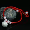 Red rope bracelet for men and women Handmade jadeite jade weaving Trinket DMFB104 mix order 20 pieces a lot