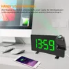 Projektion Alarm Clock Digital Date Snooze Funktion Backlight Rotertable Wake Up Projector Multifunktionell LED -klocka Fast Ship LJ201083170