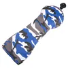Blue Camouflage Golf Head Covers For Driver Fairways 3 5 Hybrids Waterproof PU Leather Golf Clubs Wood Cover Set1933204