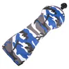 Blue Camouflage Golf Head Covers för förare Fairways 3 5 Hybrids Waterproof PU Leather Golf Clubs Wood Cover Set7925880