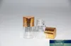 100pcs 22*35mm 6ml Glass Bottles Jars Screw Golden Lip Empty Liquid Perfume Gift Container Wishing Bottle Jars Wedding Decor