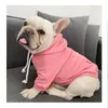 Haustier passender Hoodie Frühling Hundekleidung für französische Bulldogge Solide Hundemantel Warme Familienkleidung für Hunde Welpenkostüm Ropa Perro 201127
