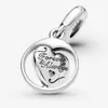 100％925 Sterling Silver Spinning Always Soulmate Dangle Charms Fit Original Europeen Charm Bracelet Fashion Women Weddi250l