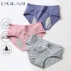 Dulasi SEAD A prova di tenuta mutandine mestruali Pantaloni fisiologici Donne biancheria intima Periodo Comfort Cotton Mid Rise Aumento Slips traspirante 9063 201112