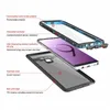 Transparente wasserdichte Handyhüllen für Samsung Galaxy Note9 Luxus RedPepper Dot Serie IP68 Tauchen Unterwasser 6M PC TPU Rüstung Schwimmabdeckung S901