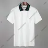 22Ss sommar europa mens polos tröjor män broderi brev tryck t-shirt skruv bomull stripe printing polo kvinna bomull tshirts