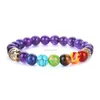 Pulseras de cuentas de ojo de tigre con cabeza de Buda Retro, pulsera de piedra Natural de 7 Chakras para Yoga para mujeres y hombres, joyería de moda y regalo de arena