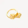 2022 New18k Anelli di rame placcato oro Amanti Anelli a fascia Taglia 6,7,8 Per le donne Accessori da sposa con diamanti con sacchetti di gioielli all'ingrosso