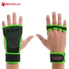 Boodun Sports Tyngdlyftande Gym Handskar Armband Fitness Män Handskar Halvfinger Hantlar Lyft Horisontell Palm Vård Kvinnor Handskar Q0107