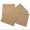 Papier Kraft marron A4 porte-documents sac de rangement de fichiers enveloppe de poche vierge avec serrure à chaîne de stockage pochette de fournitures de bureau 100 pièces