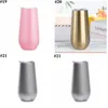 Tumbler Eggshell Szampana Szampana Okulary Ze Stali Nierdzewnej Butelka Wody Piwo Kieliszki do Wina 6OZ Próżniowe izolowane kubki szklane Kubki do picia ZZC5104