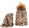 Leopard beanies dubbla förtjockar varma skallar kepsar oändlighet sarf sets9718023275w