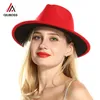 damas sombrero de panamá rojo