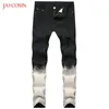 Jeans pour hommes Jaycosin Hommes Stretch Spirud Casual Double Couleur Double Couleur Slim Fit Crayon Fashion Streetwear Pantalon Pantalon Pantalon1