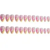 False Nails 24pcs/Box取り外し可能なネイルチップショートスティレットウェアラブルアーモンドフェイクフルカバープレス22